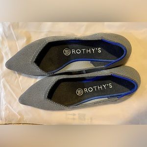 Rothy's The Point Flat - Cloud grey birdseye (RARE retired)